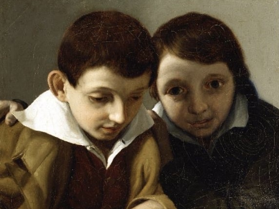 Due fanciulli che disegnano